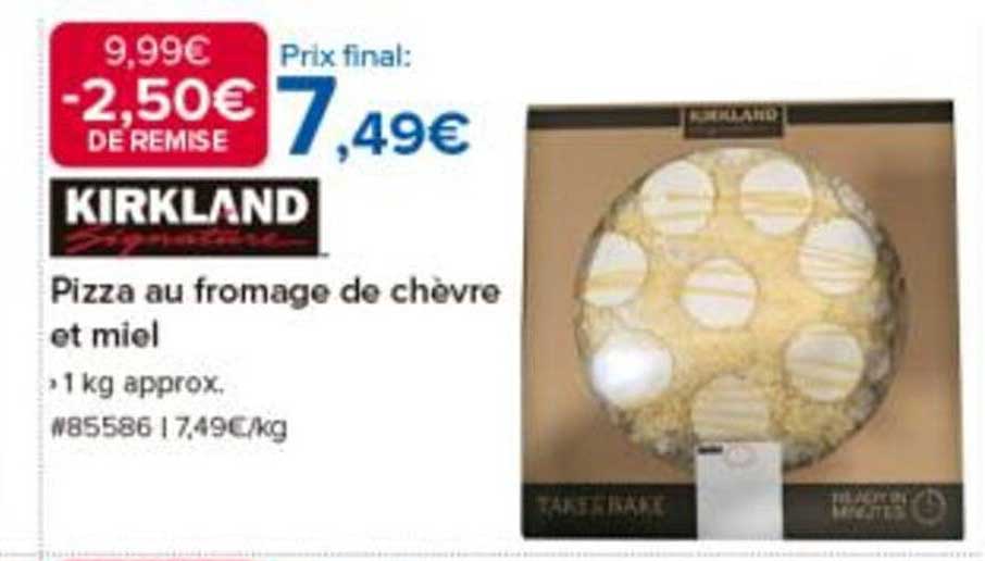 Pizza au fromage de chèvre et miel
