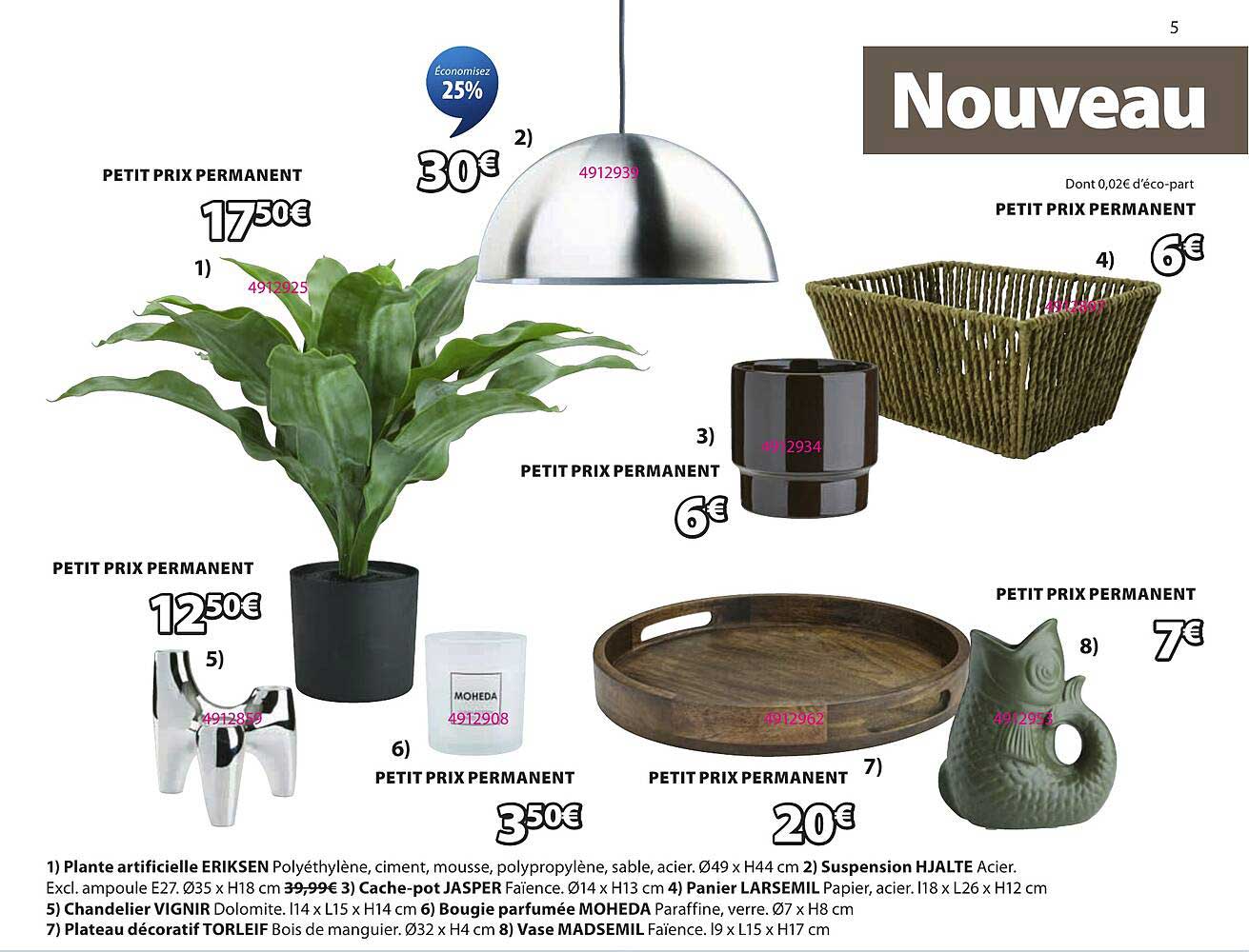 Plante artificielle ERIKSEN