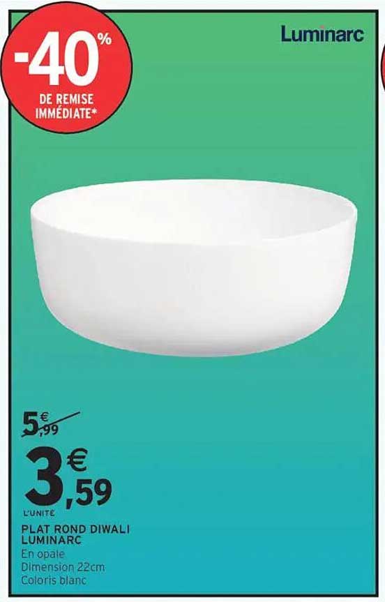 PLAT ROND DIWALI LUMINARC