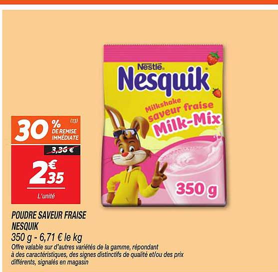 POUDRE SAVEUR FRAISE NESQUIK