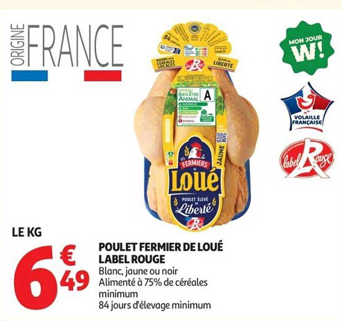 POULET FERMIER DE LOUÉ LABEL ROUGE