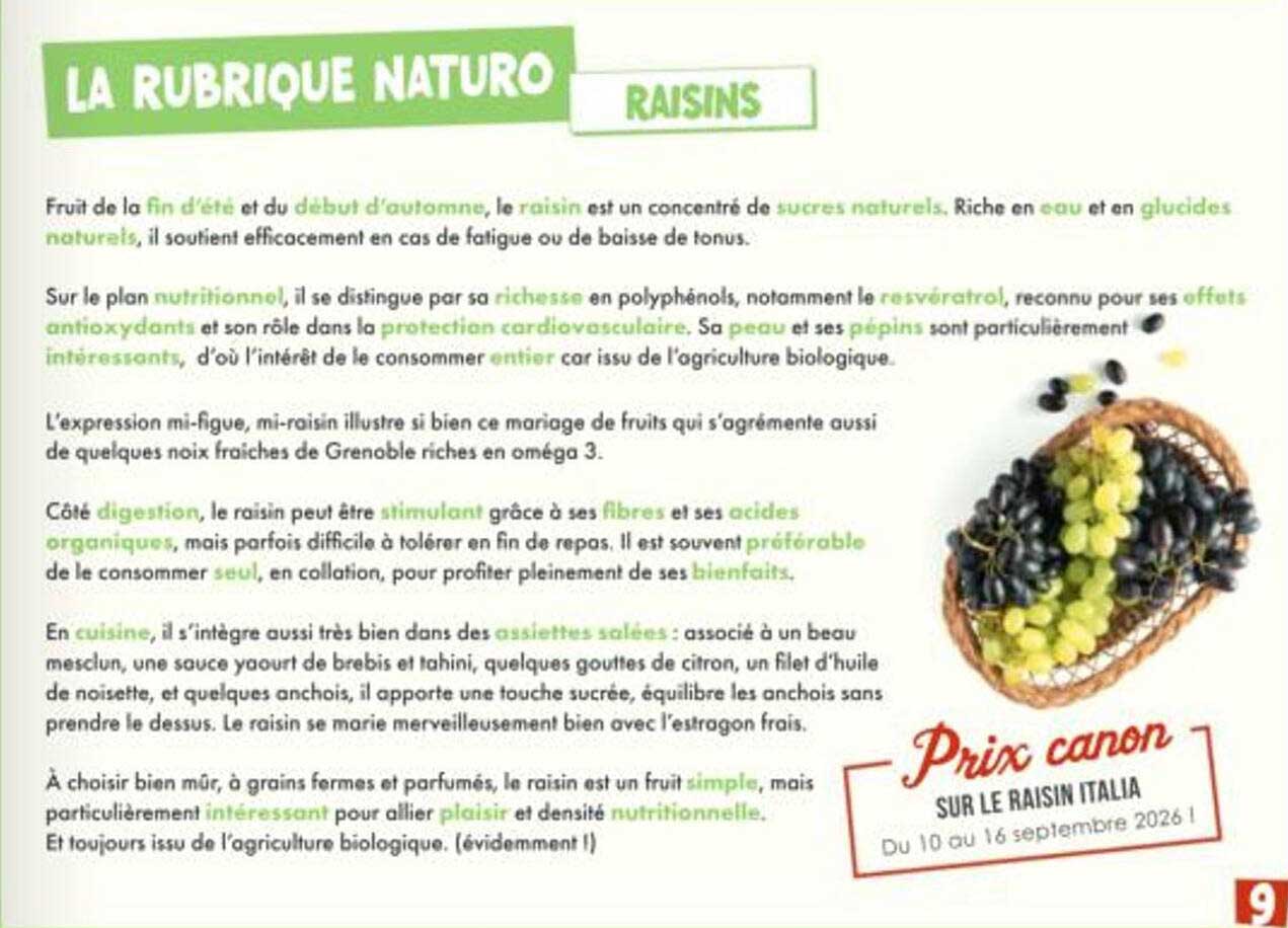Prix canon sur le raisin Italia