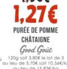 PURÉE DE POMME CHÂTAIGNE Good Goût
