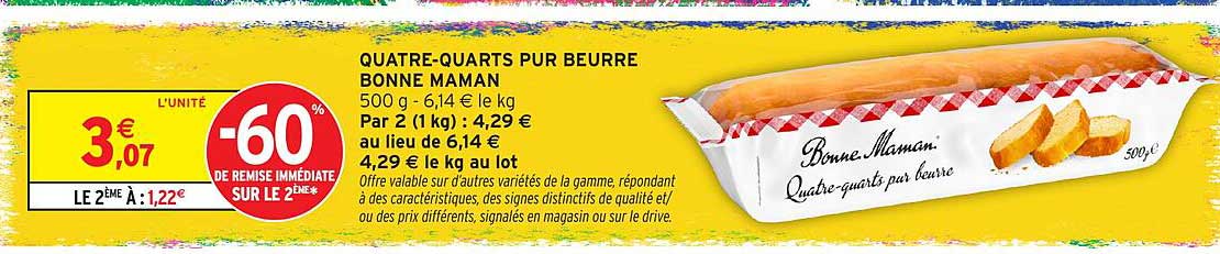 QUATRE-QUARTS PUR BEURRE BONNE MAMAN