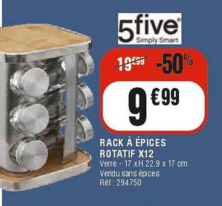 RACK À ÉPICES ROTATIF X12