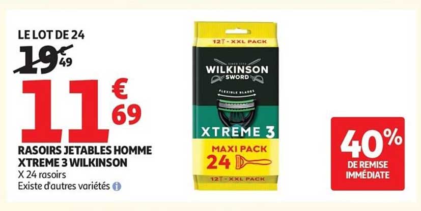RASOIRS JETABLES HOMME XTREME 3 WILKINSON