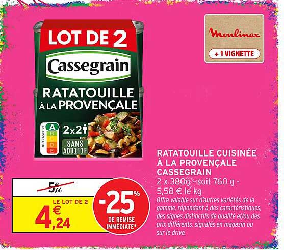 RATATOUILLE CUISINÉE À LA PROVENÇALE CASSEGRAIN