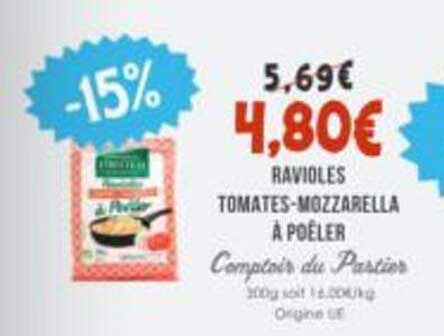 RAVIOLES TOMATES-MOZZARELLA À POÊLER