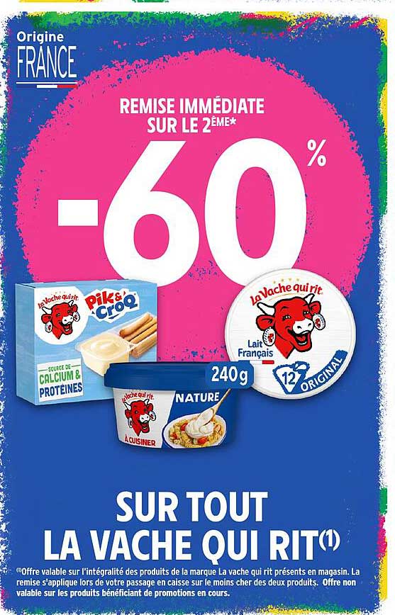 REMISE IMMÉDIATE SUR LE 2ÈME* -60%