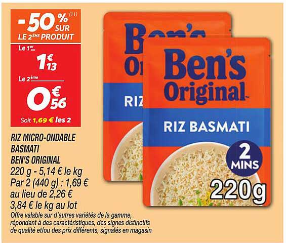 RIZ MICRO-ONDABLE BASMATI BEN'S ORIGINAL