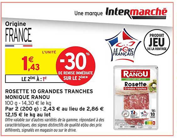 ROSETTE 10 GRANDES TRANCHES MONIQUE RANOU