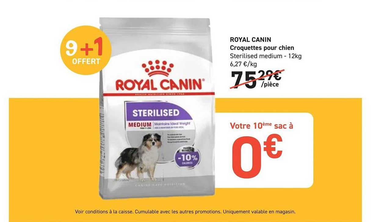 ROYAL CANIN Croquettes pour chien Sterilised medium - 12kg