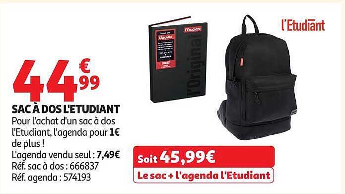 SAC À DOS L'ETUDIANT