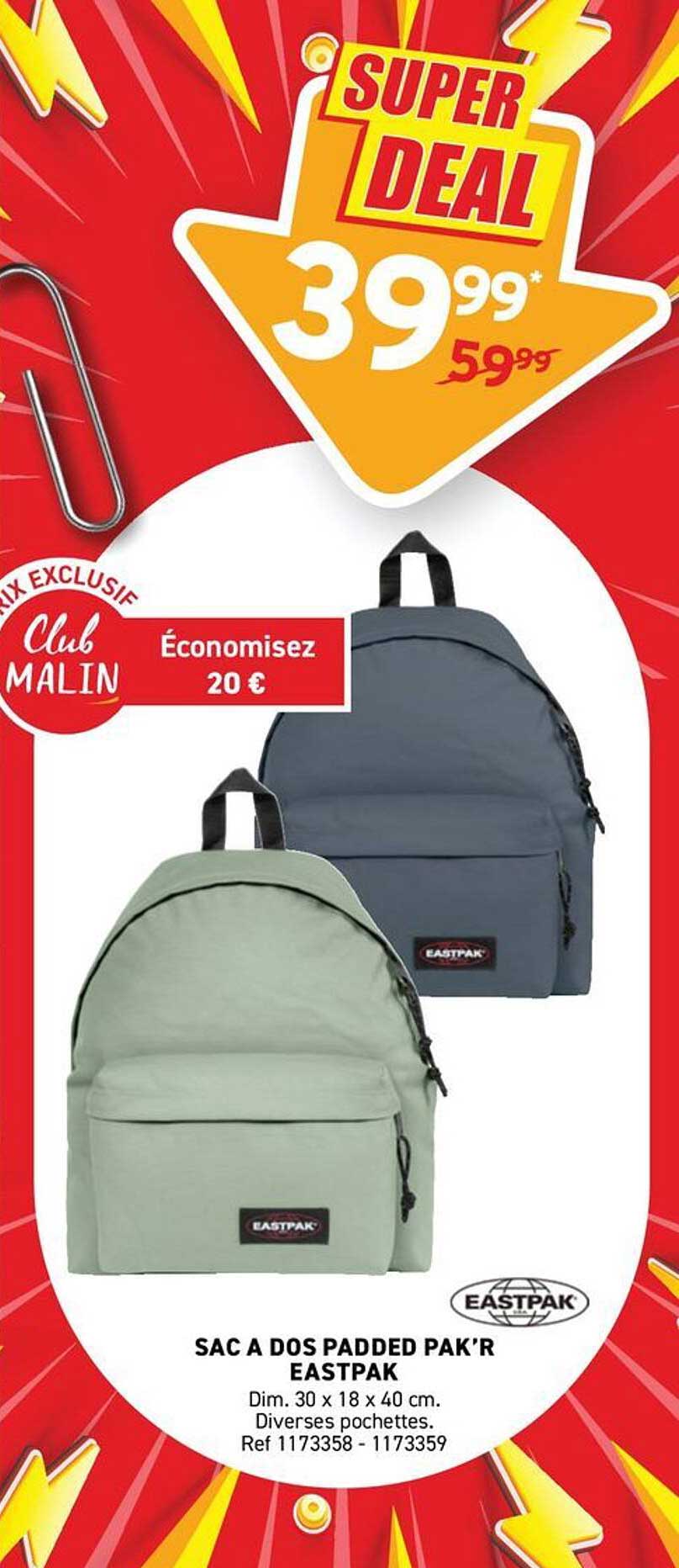 SAC A DOS PADDED PAK'R EASTPAK