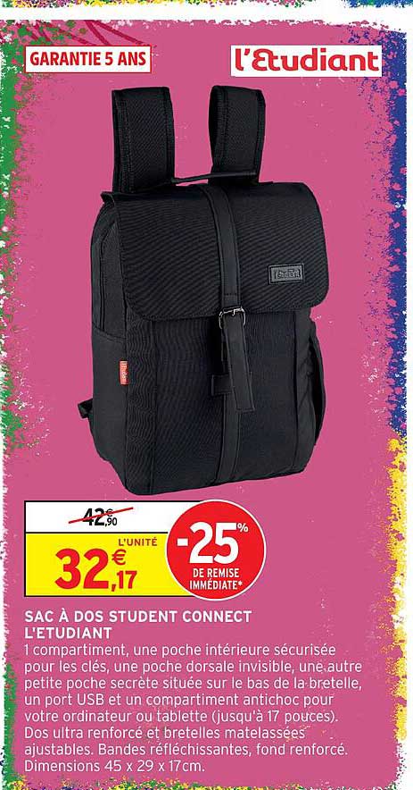 SAC À DOS STUDENT CONNECT L’ETUDIANT