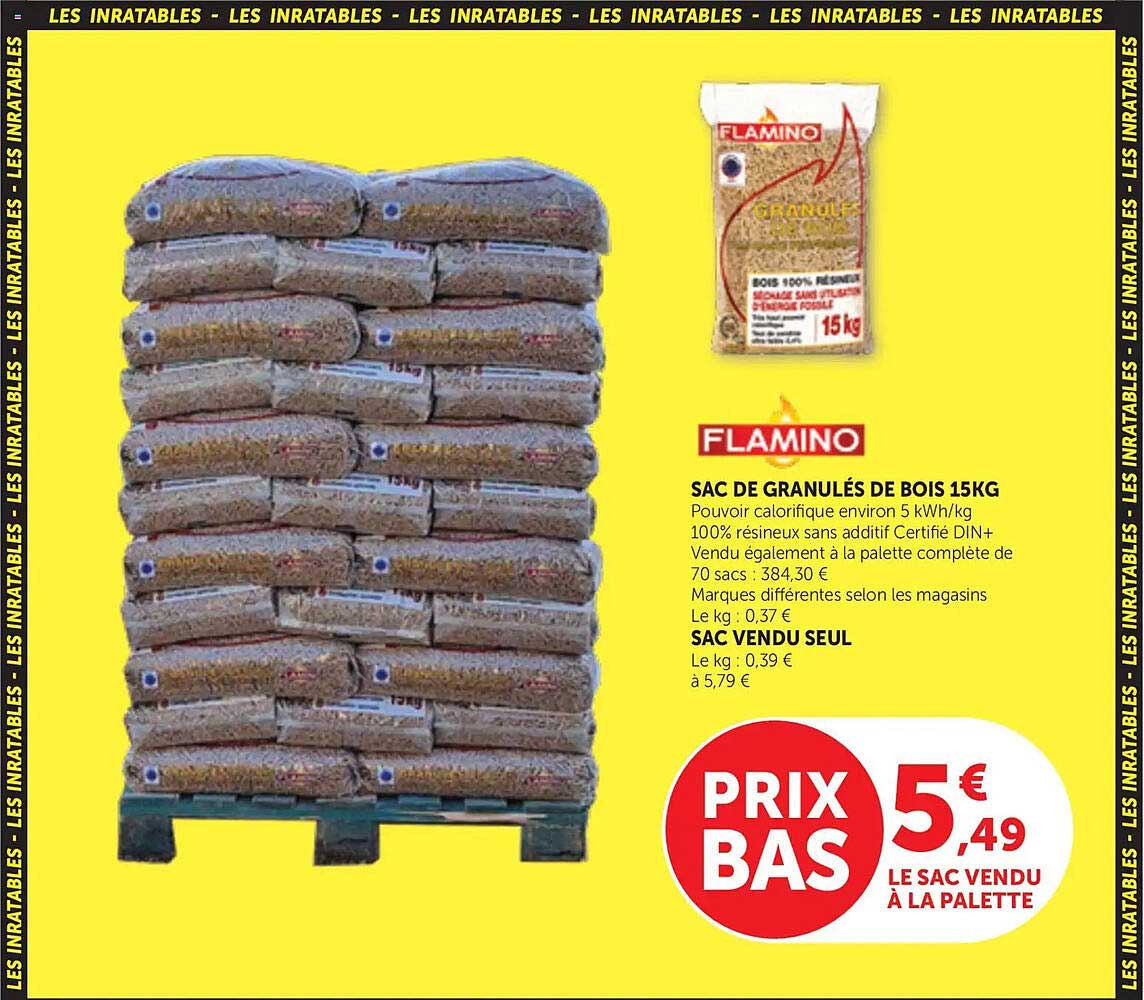 SAC DE GRANULÉS DE BOIS 15KG
