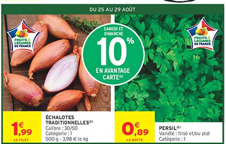 SAMEDI ET DIMANCHE 10% EN AVANTAGE CARTE