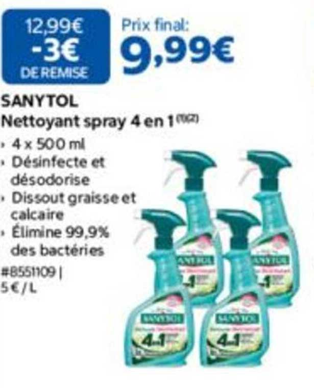 SANYTOL Nettoyant spray 4 en 1