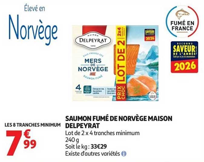 SAUMON FUMÉ DE NORVÈGE MAISON DELPEYRAT