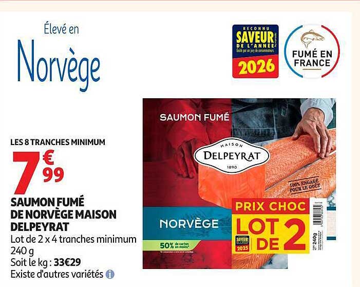 SAUMON FUMÉ DE NORVÈGE MAISON DELPEYRAT
