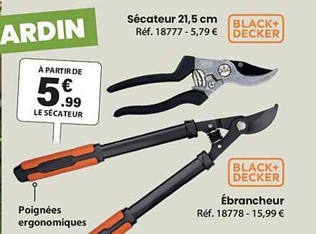 Sécateur 21,5 cm Réf. 18777 - 5,79 €