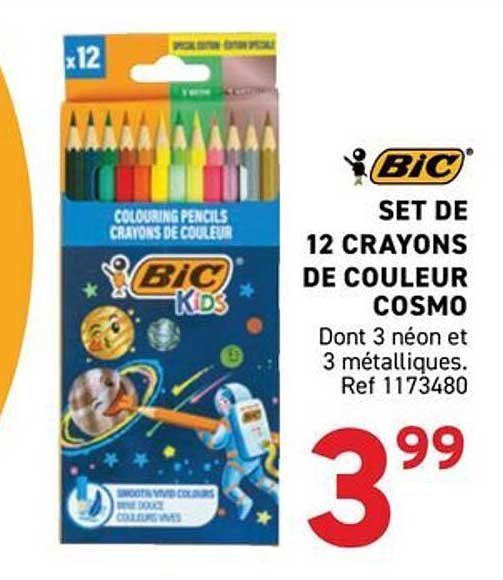 SET DE 12 CRAYONS DE COULEUR COSMO