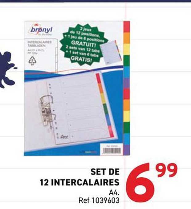 SET DE 12 INTERCALAIRES A4. Ref 1039603