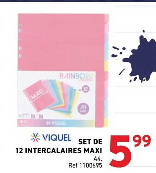 SET DE 12 INTERCALAIRES MAXI A4. Ref 1100695