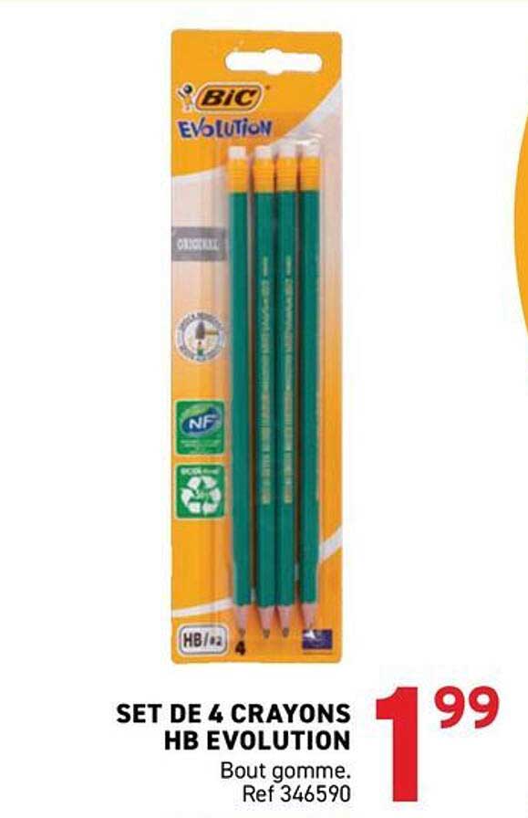 SET DE 4 CRAYONS HB EVOLUTION