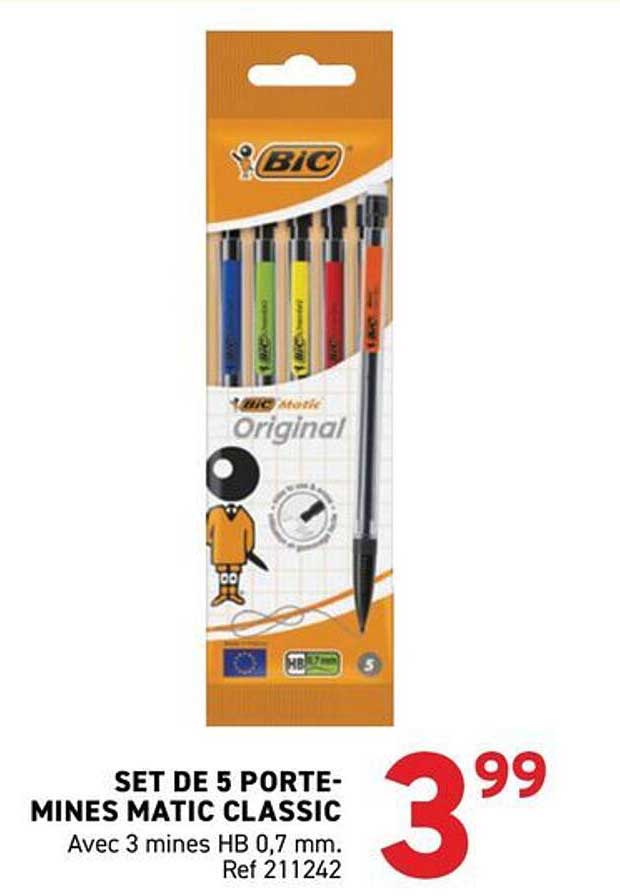 SET DE 5 PORTE-MINES MATIC CLASSIC