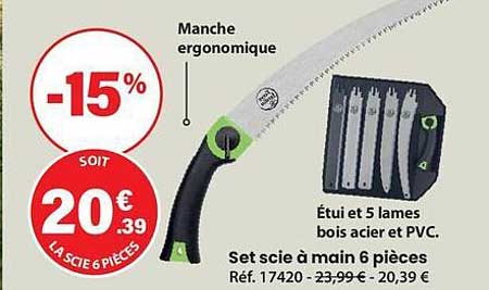 Set scie à main 6 pièces