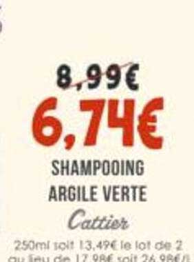 SHAMPOOING ARGILE VERTE Cattier
