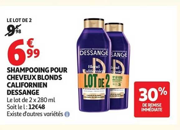 SHAMPOOING POUR CHEVEUX BLONDS CALIFORNIEN DESSANGE