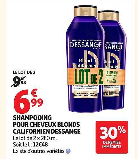 SHAMPOOING POUR CHEVEUX BLONDS CALIFORNIEN DESSANGE