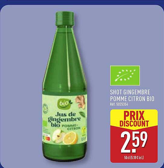 SHOT GINGEMBRE POMME CITRON BIO