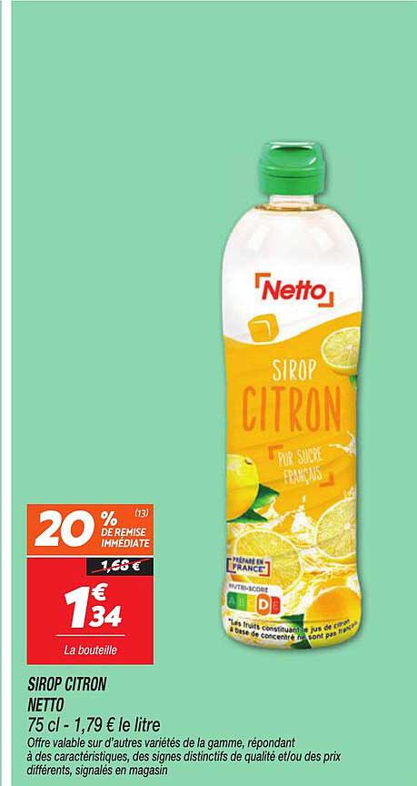SIROP CITRON NETTO