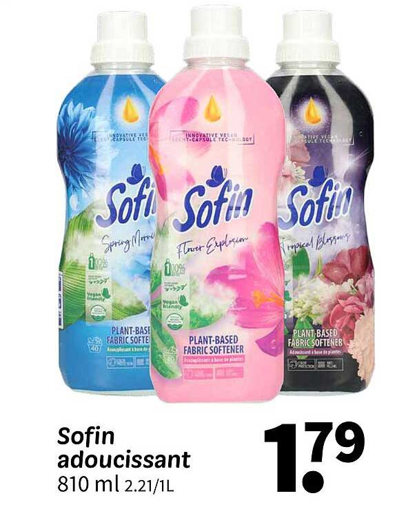 Sofin adoucissant 810 ml 2.21/l