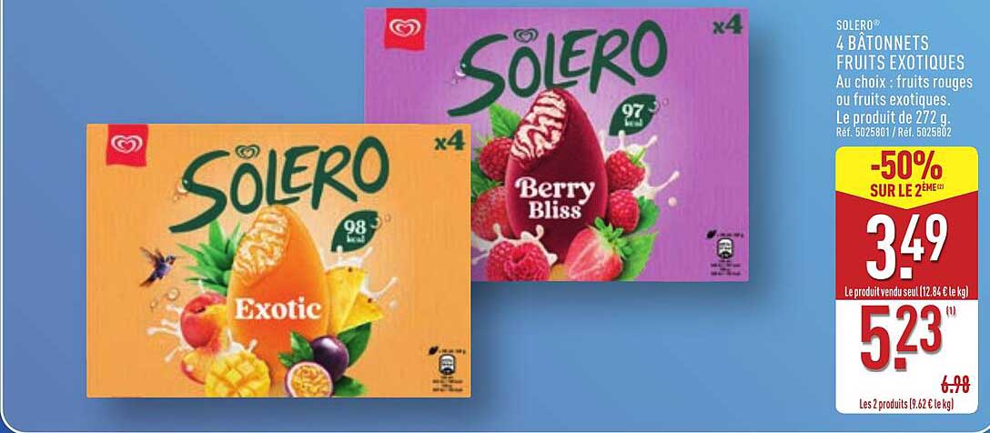 SOLERO 4 BÂTONNETS FRUITS EXOTIQUES