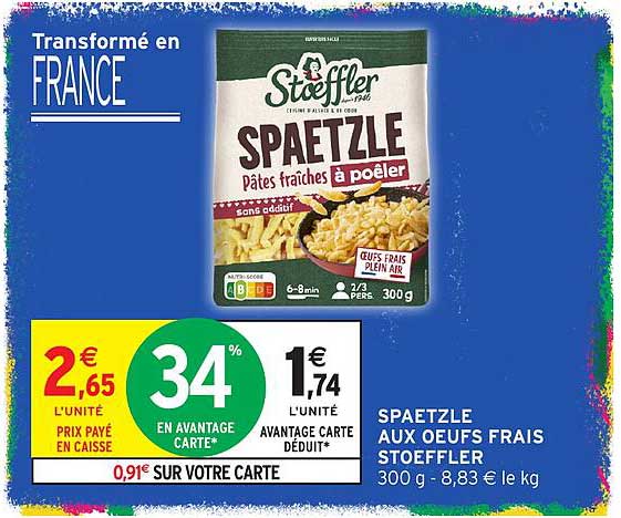 SPAETZLE AUX OEUFS FRAIS STOEFFLER