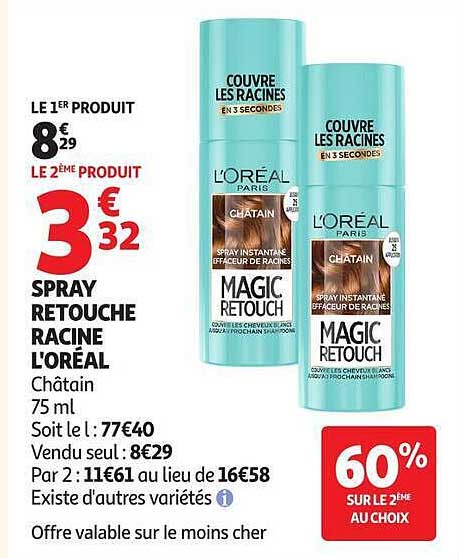 SPRAY RETOUCHE RACINE L'ORÉAL Châtain 75 ml