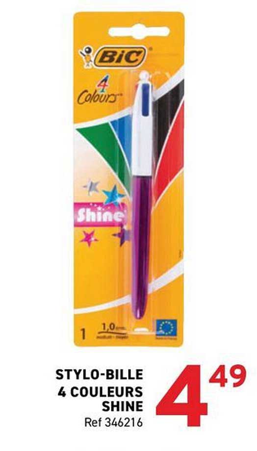 STYLO-BILLE 4 COULEURS SHINE Ref 346216
