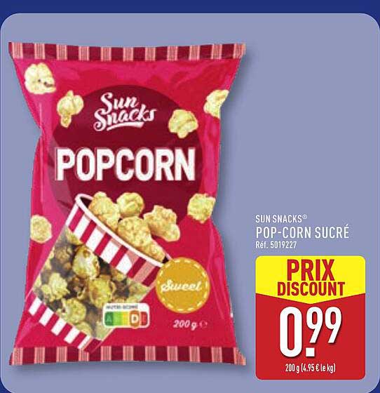 SUN SNACKS POP-CORN SUCRÉ