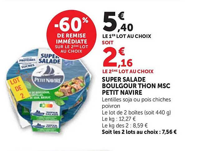 SUPER SALADE BOULGOUR THON MSC PETIT NAVIRE