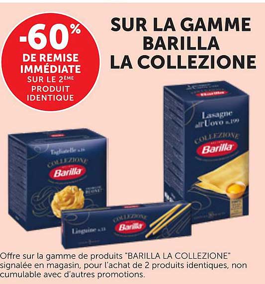 SUR LA GAMME BARILLA LA COLLEZIONE