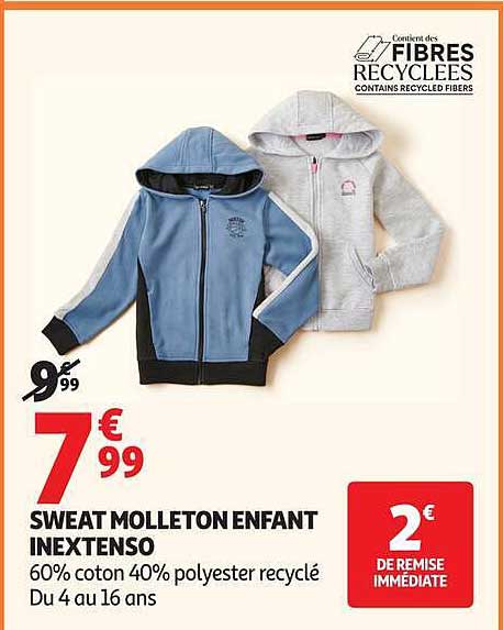 SWEAT MOLLETON ENFANT NEXTENSO