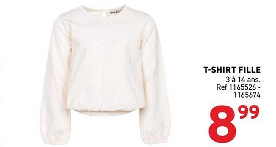 T-SHIRT FILLE 3 à 14 ans. Réf 1165526 - 1165674