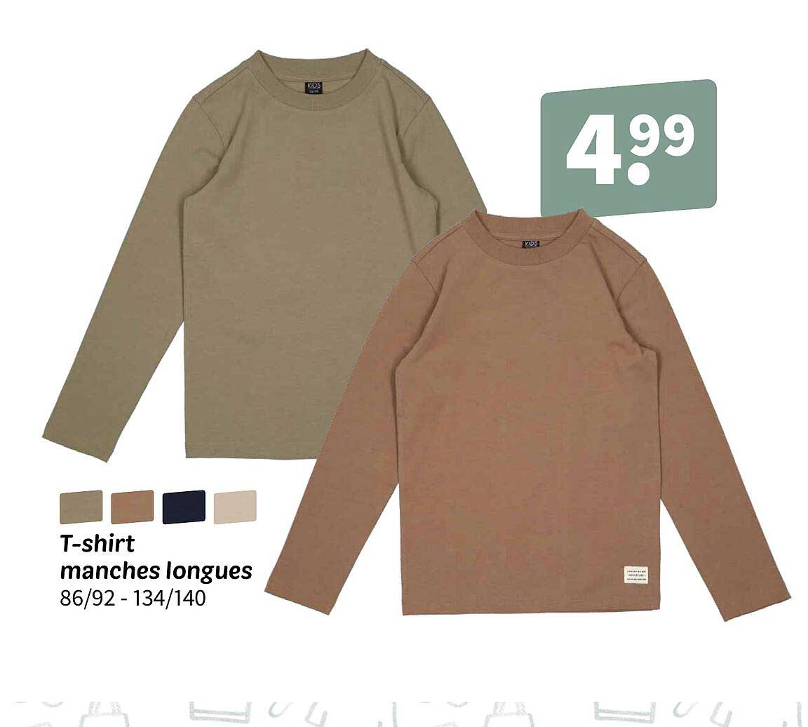 T-shirt manches longues 86/92 - 134/140
