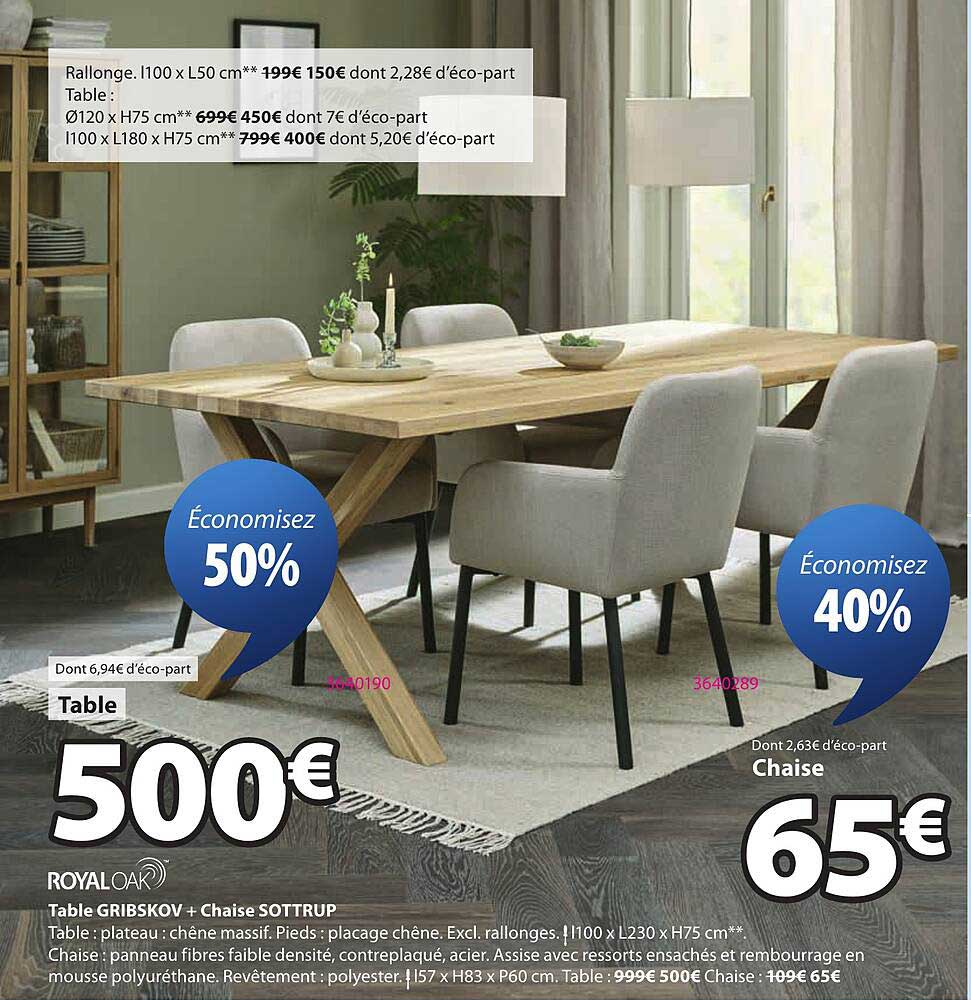 Table GRIBSKOV + Chaise SOTTRUP
