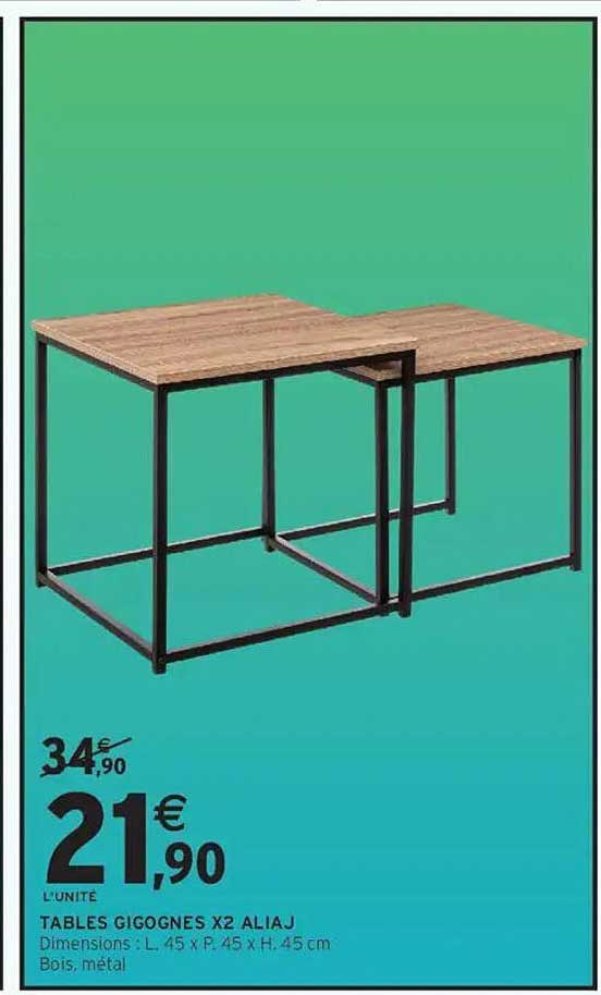 TABLES GIGOGNES X2 ALIAJ
