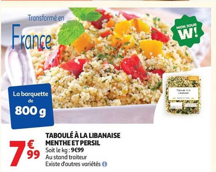 TABOULÉ À LA LIBANAISE MENTHE ET PERSIL